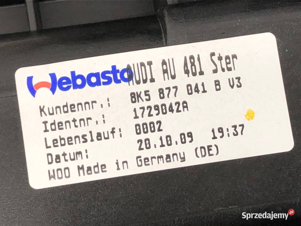 SZYBERDACH AUDI A4 B8 SedanLimuzyna 0715