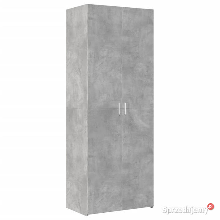 Wysoka szafka szarość betonu 70x425x185