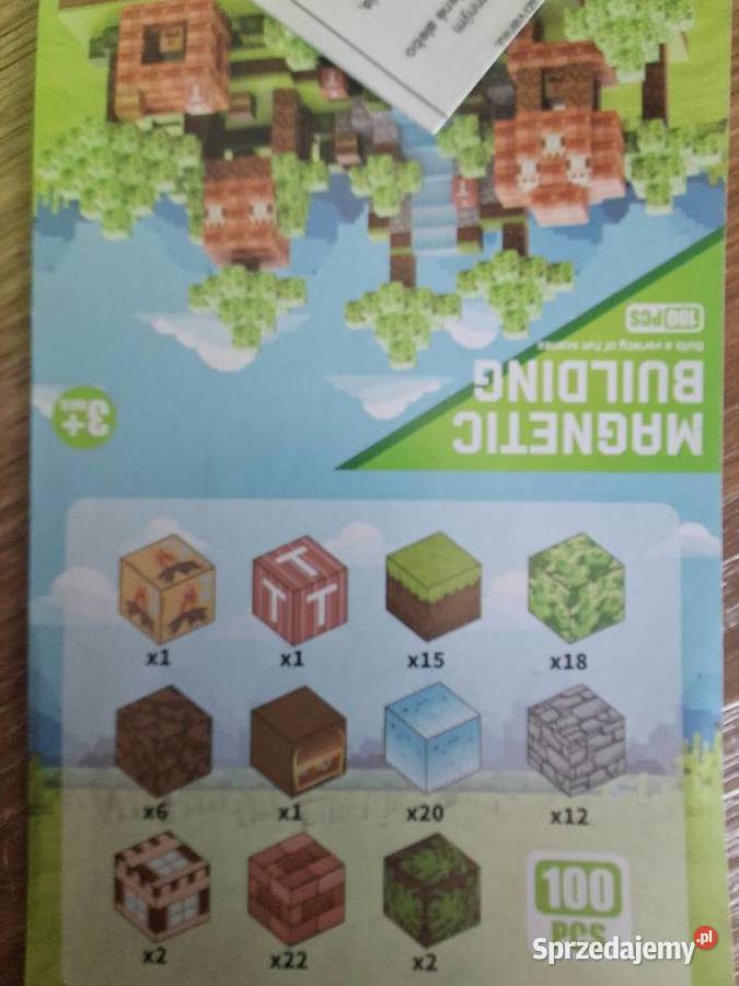 Klocki magnetyczne Minecraft 200 Nowe Lublin sprzedam