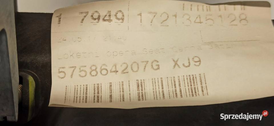 SEAT ATECA PODŁOKIETNIK TUNEL 575864207G osobowe sprzedam