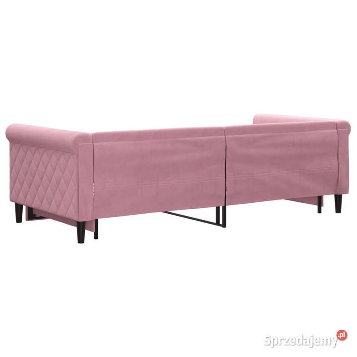 Sofa rozsuwana różowa aksamit 90x200 WM3197774 Łóżka Warszawa sprzedam
