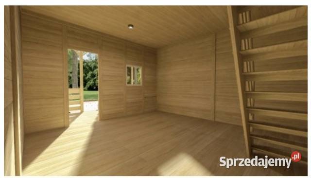 Domek drewniany letniskowy całoroczny 4x8 15mm podkarpackie Korczyna sprzedam
