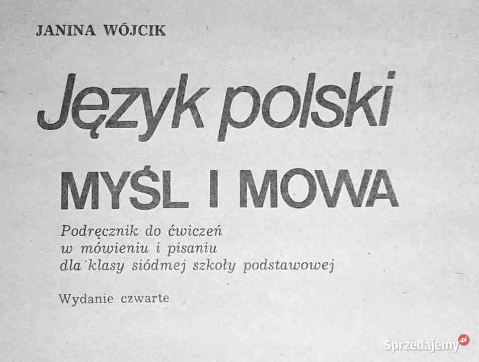 Język Polski 7 Myśl i mowa Janina Wójcik lubelskie