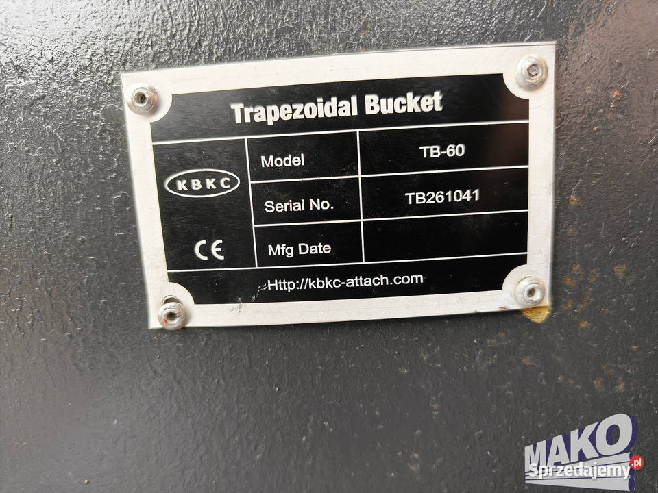 NOWA Łyżka trapezowa KBKC TB60 13535 do koparki Ostrowiec Świętokrzyski