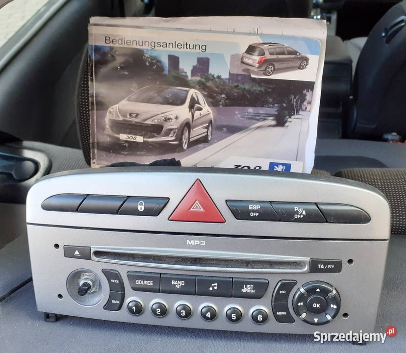 Peugeot 308 radio plus panel osobowe mazowieckie Warszawa