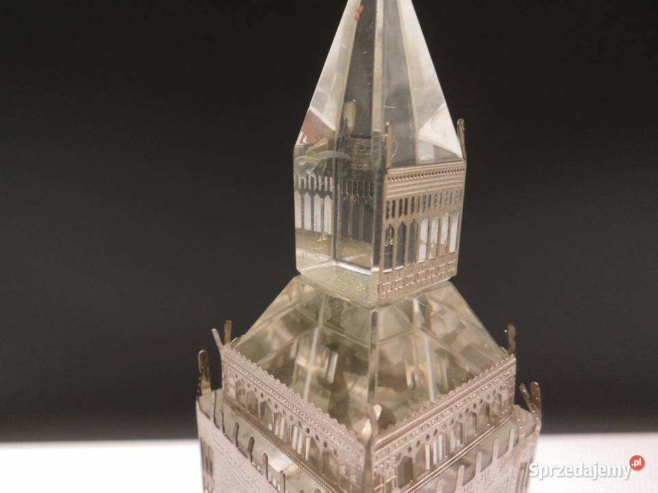 Pamiątkowa Figurka Kryształowa Big Ben Londyn Porcelana i szkło