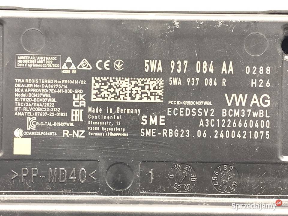 MODUŁ KOMFORTU SKODA 20 TSI 5WA937084AA podkarpackie