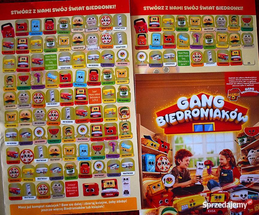 Gang Biedroniaków 104 nalepki zestaw z kotkiem Chełmno sprzedam