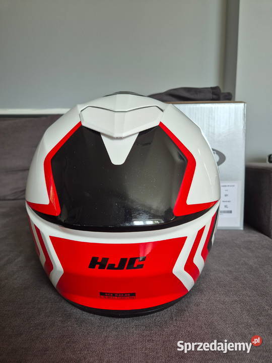 Kask szczękowy HJC i91 Tricus biały czerwony