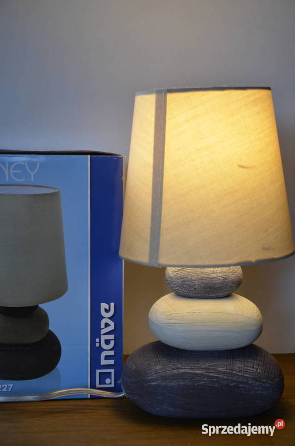 lampka stołowa nocna Nave Stoney szara kamienie odcienie szarości Zamość sprzedam