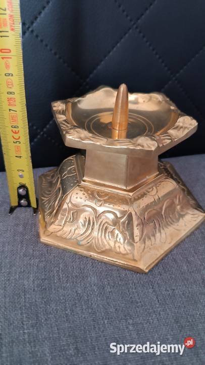Piękny mosiężny świecznik inny kolor zachodniopomorskie Goleniów