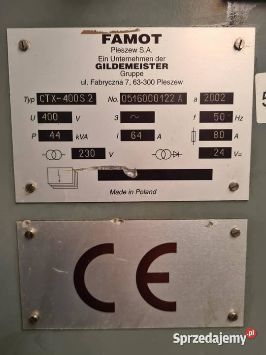 Tokarka Gildemeister CTX 400 S2 Tokarka CNC Bratoszewice
