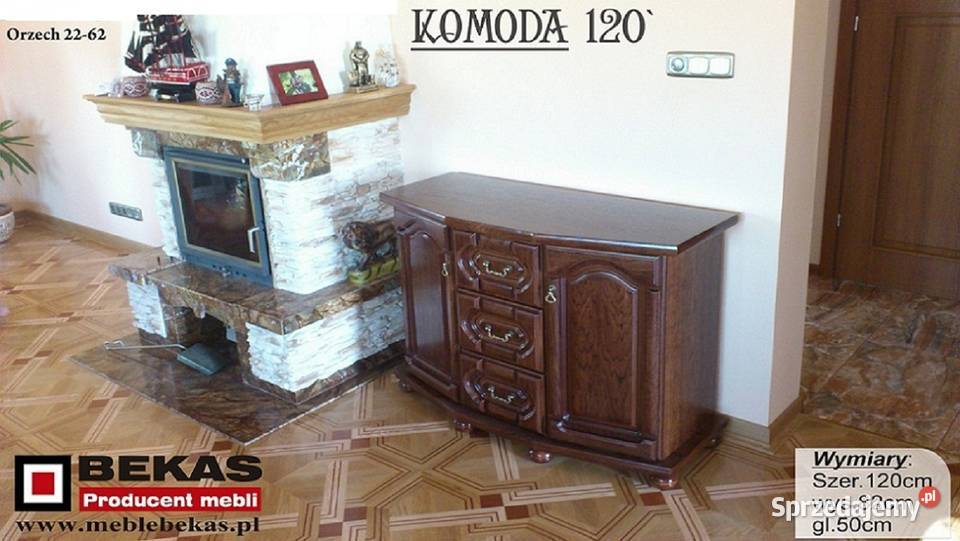 Śliczna Stylowa Komoda 120 Włoski Orzech BEKAS Nowy Sącz