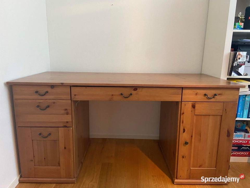 Biurka IKEA LEKSVIKdrewnoHEMNES czarne i Warszawa