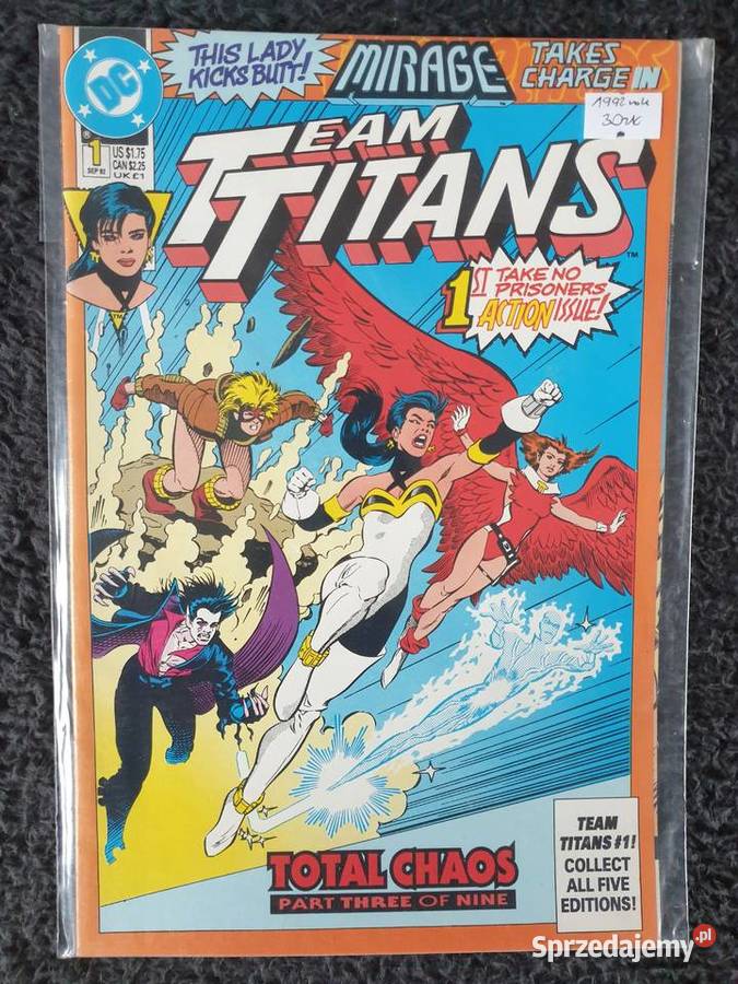 Team Titans 5 oryginalnych komiksów DC USA 1992 pomorskie Gdynia sprzedam