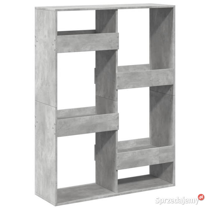 Regał szarość betonu 100x33x135 materiał Warszawa
