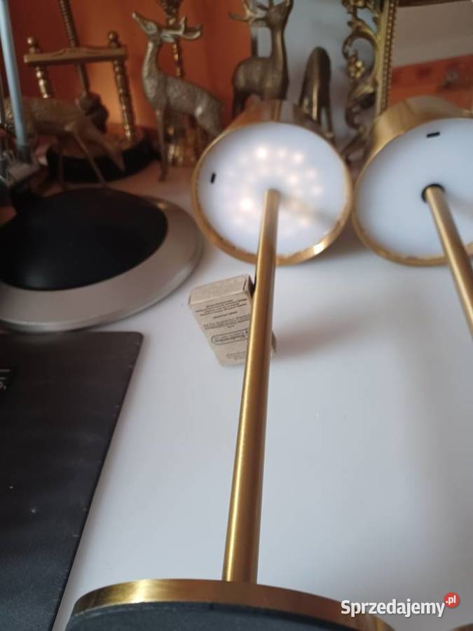 Mosiężna ledowa bezprzewodowa lampka nocna Lampy stołowe i nocne Poznań