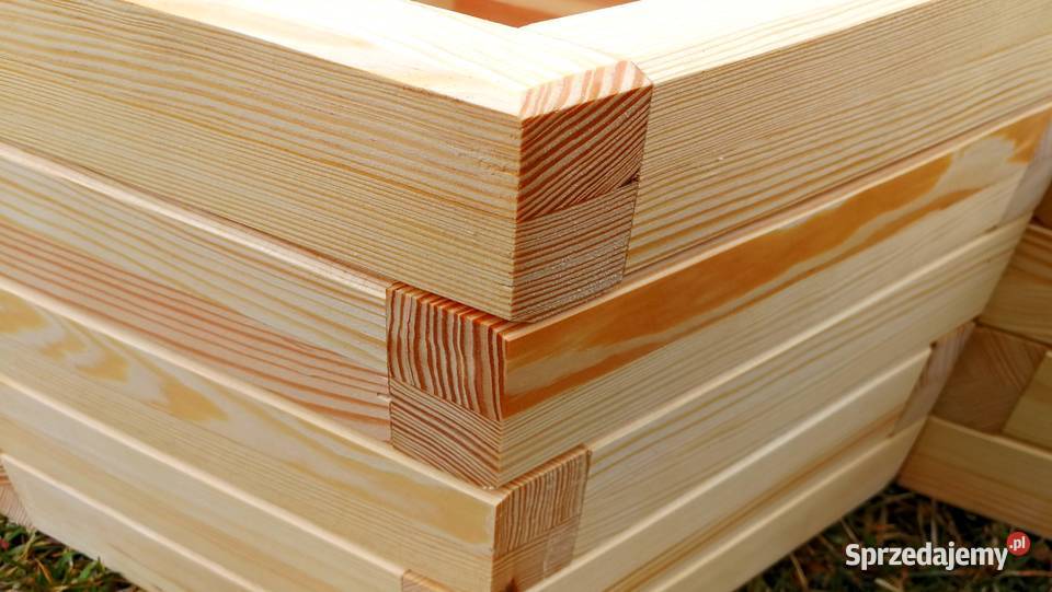 Donice drewniane sześciokątne kwietnik osłonka Radków