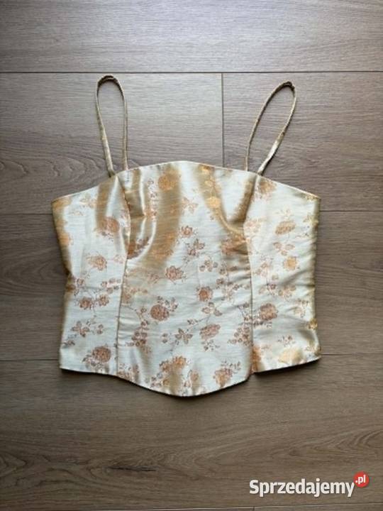 Elegancki komplet damski 40L gorset satynowa