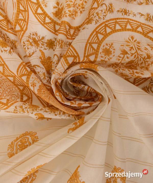 Duża chusta bawełna szal pareo kolor złoty Szczecin sprzedam