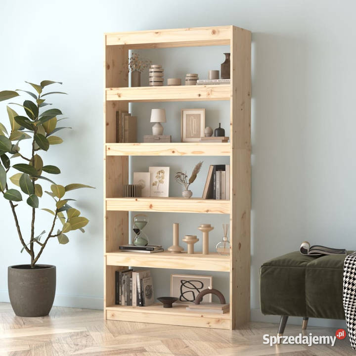 Regał na książkiprzegroda 80x30x1674 lite drewno Warszawa