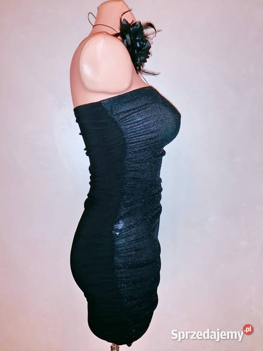 Koktajlowa 2kolorowa sukienka mini z kabaretkami Spódnice i sukienki Moda i Styl mazowieckie Warszawa