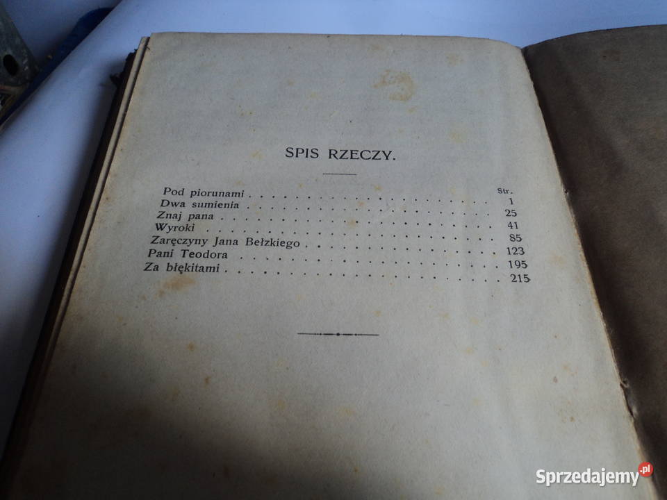 Nowele Józef Weyssenhoff 1920r Antykwariat Antykwariat Nowy Sącz