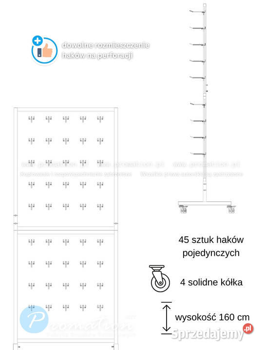 Stojak perforowany czarny na haki 45 haków Bydgoszcz sprzedam