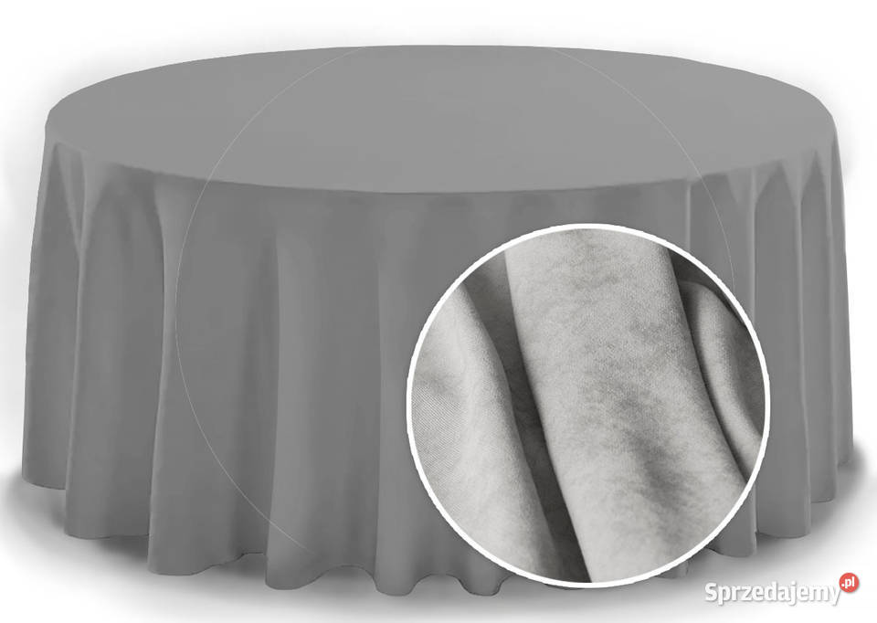 Obrus okrągły fi 320 Ciemny Szary MILAS szary wielkopolskie Oborniki