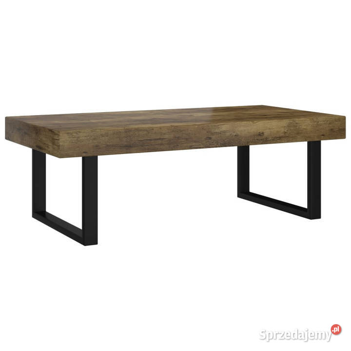 Stolik kawowy ciemnobrązowoczarny 120x60x40 MDF Warszawa
