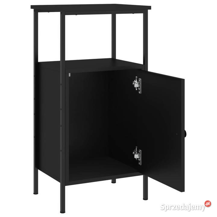 Szafka nocna czarna 41x31x80 materiał Nocne Warszawa