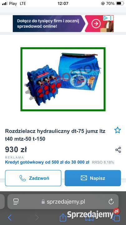 Rozdzielacz hydrauliczny Jumz Mtz t 150k t 40