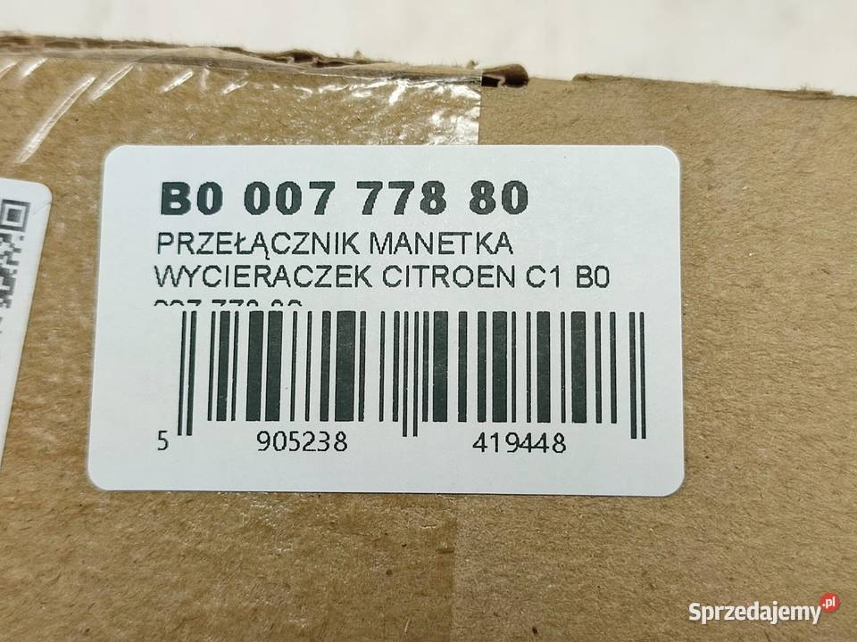 PRZEŁĄCZNIK MANETKA WYCIERACZEK CITROEN C1 PA Panele sterowania, przełączniki lubelskie