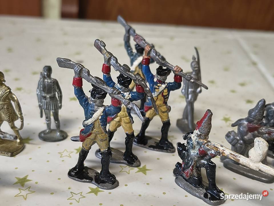 Stare figurki żołnierzy metalowe ręcznie Chorzew