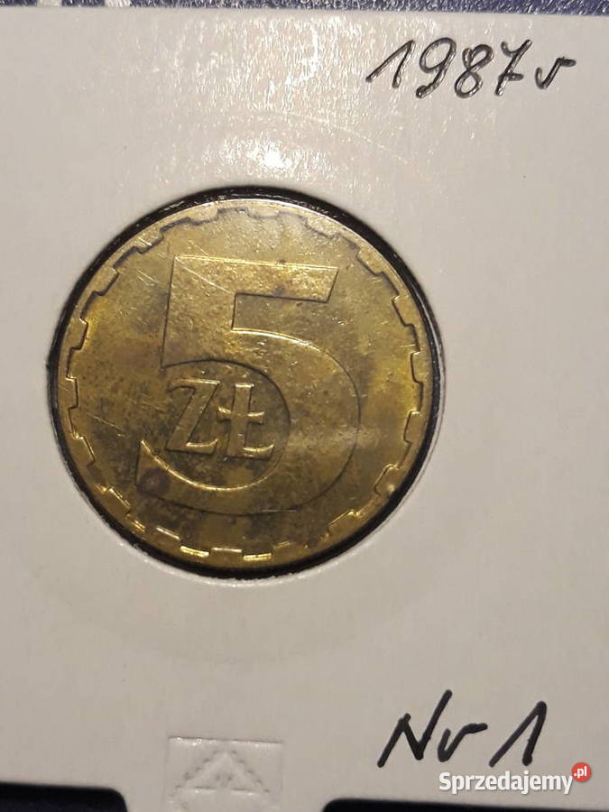 5 złotych 1987 r 1 UNC Numizmatyka Konin