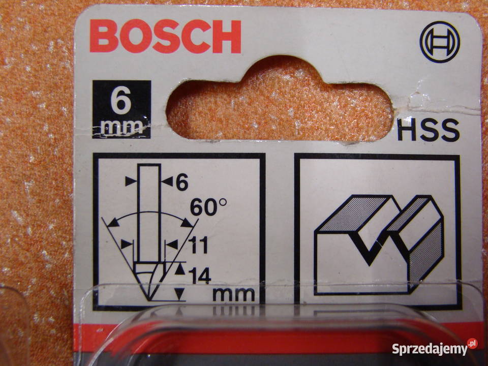 Frez prosty ostry BOSCH chwyt 6 mm HSS Ref 2 608 śląskie Bielsko-Biała