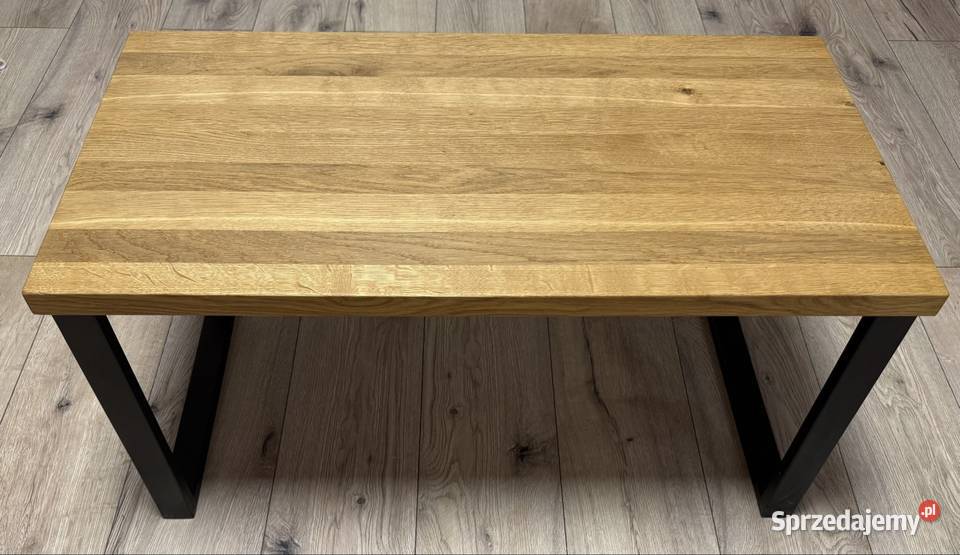 Stolik dębowy na stelażu metalowym 82cm wielkopolskie Jaraczewo