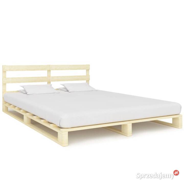 vidaXL Rama łóżka z palet, lite drewno sosnowe, 285244
