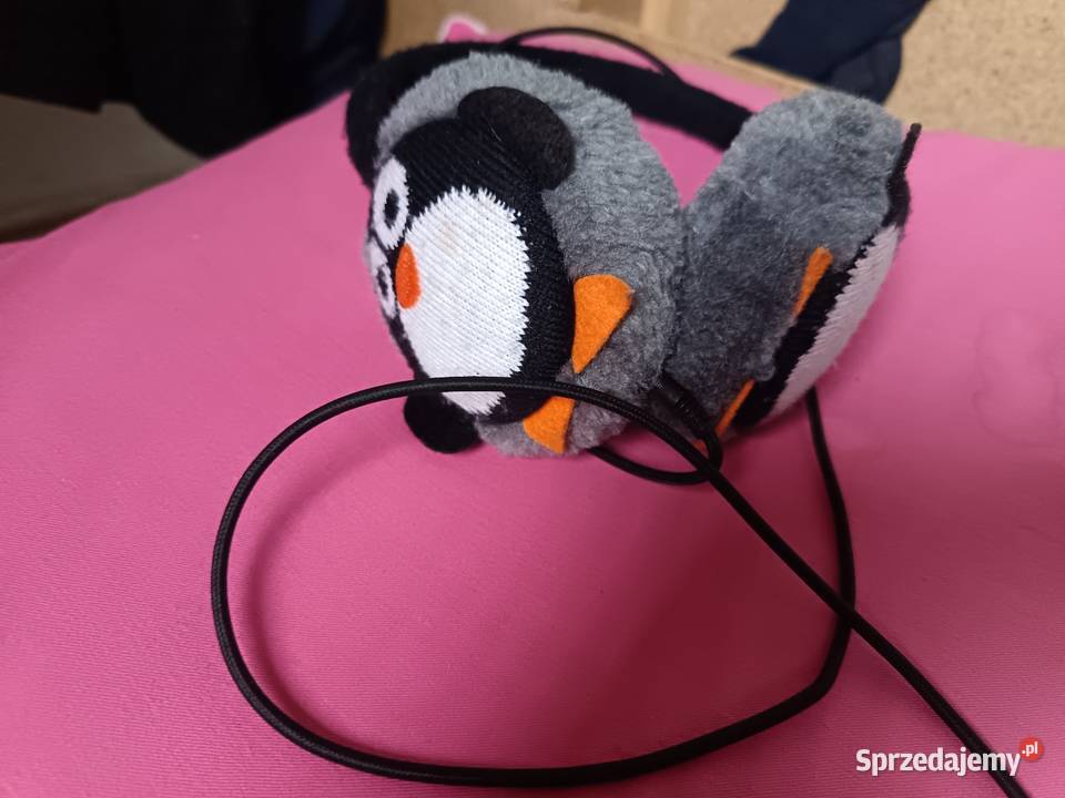 Słuchawki z pingwinkiem ocieplanewiatrowe mazowieckie