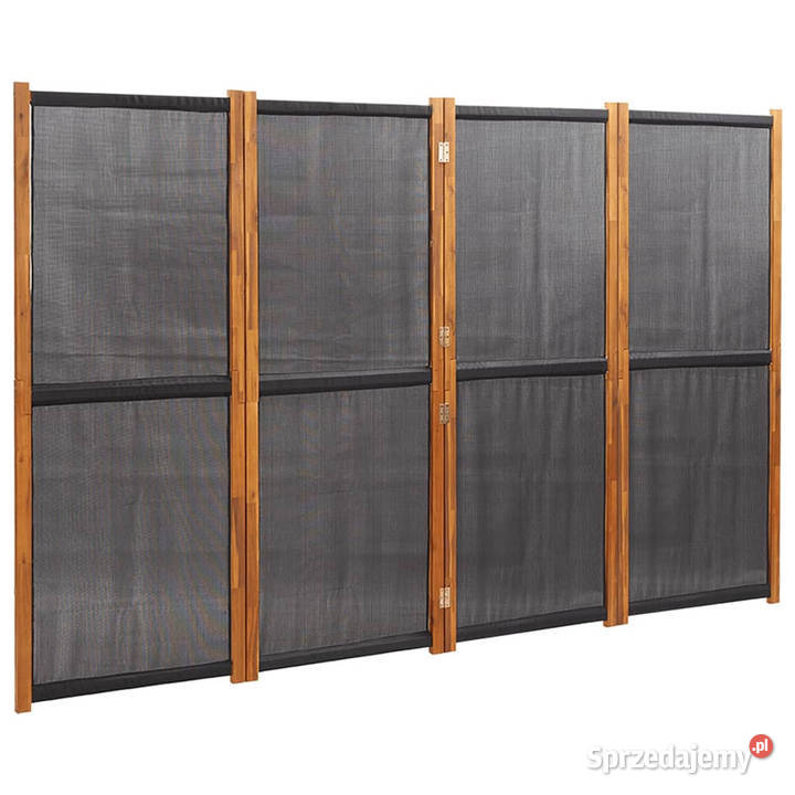 Parawan 4panelowy czarny 280 x 180 WM319180 Warszawa
