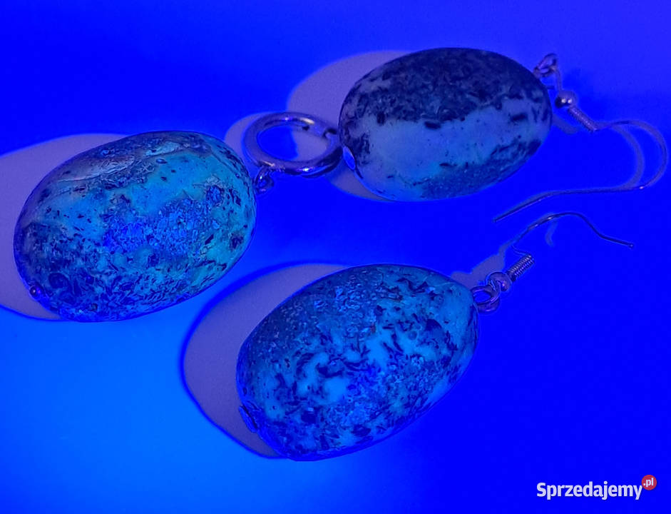 Komplet kolczyki i zawieszka z bursztynu bryłki mazowieckie Warszawa