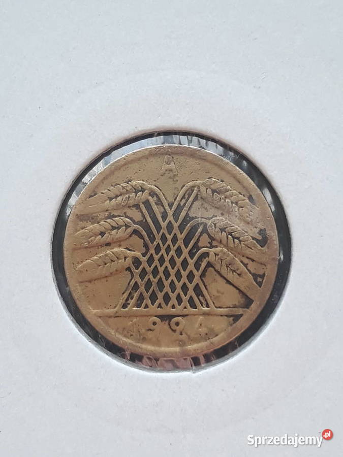 5 Fenigów Niemcy 1924 r men A Konin