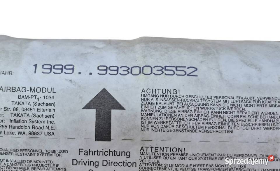 ZAŚLEPKA OSŁONA KONSOLI PODUSZKI AIRBAG PASAŻERA Działoszyce