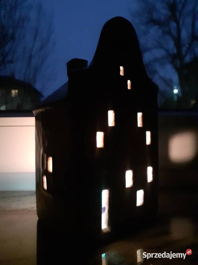 lampion domek ceramiczny Boże Narodzenie pomorskie Gdańsk sprzedam