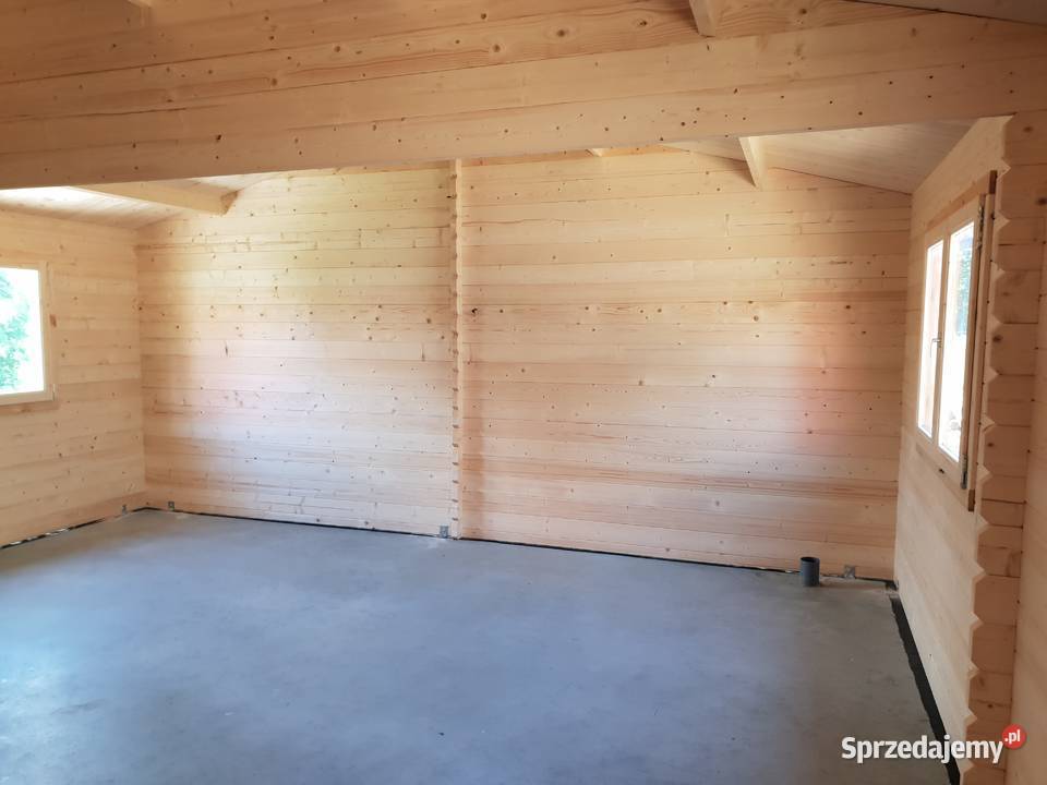 Drewniany garaż dwustanowiskowy Mrągowo