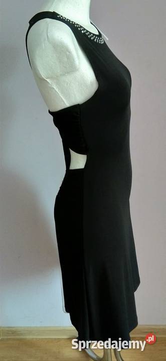 Nowa czarna sukienka Angie na ramiączkach z czarny Moda i Styl Krosno