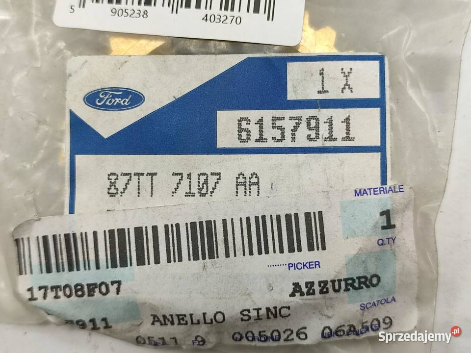 SYNCHRONIZATOR 3 4 5 BIEG FORD FIESTA III 8996 lubelskie