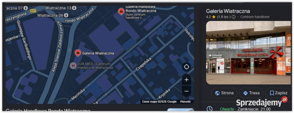 Lokal usługowohandlowy 115 m Galeria Wiatraczna