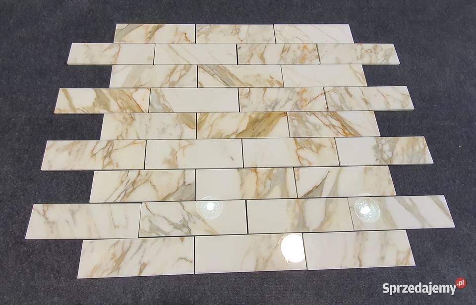 Mozaika Bianco Calacatta Gold Cegiełka poler Bielawa sprzedam