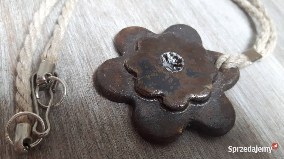 Naszyjnik ceramiczny ręcznie wykonany Otwock